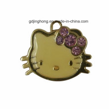 Metal Cute Cat Pendant Tag, Metal Plate